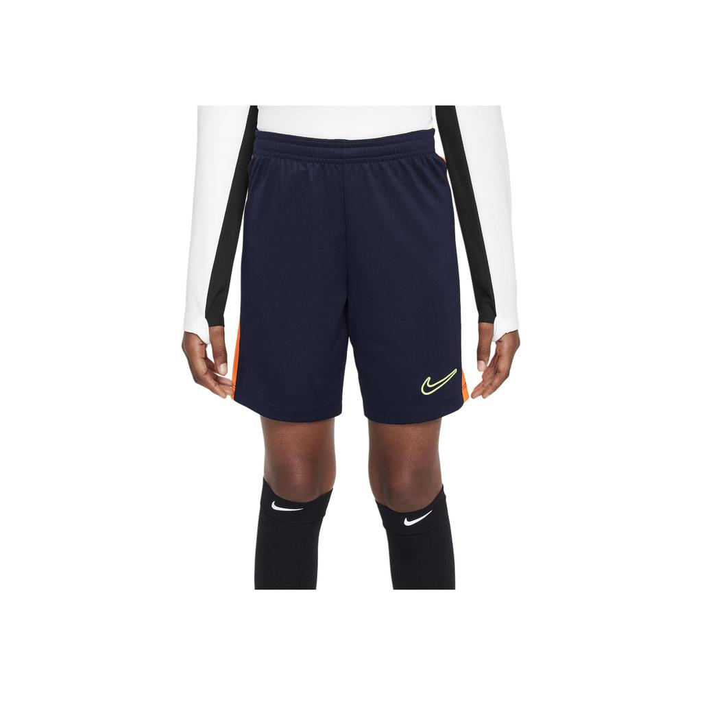 Nike Dri-FIT Academy 23 Soccer Smooth Soft Knitted Moisture-Wicking Cool Comfortable Shorts Kids Shorts Obsidian Total-Orange Vivid-Purple DX5476-475