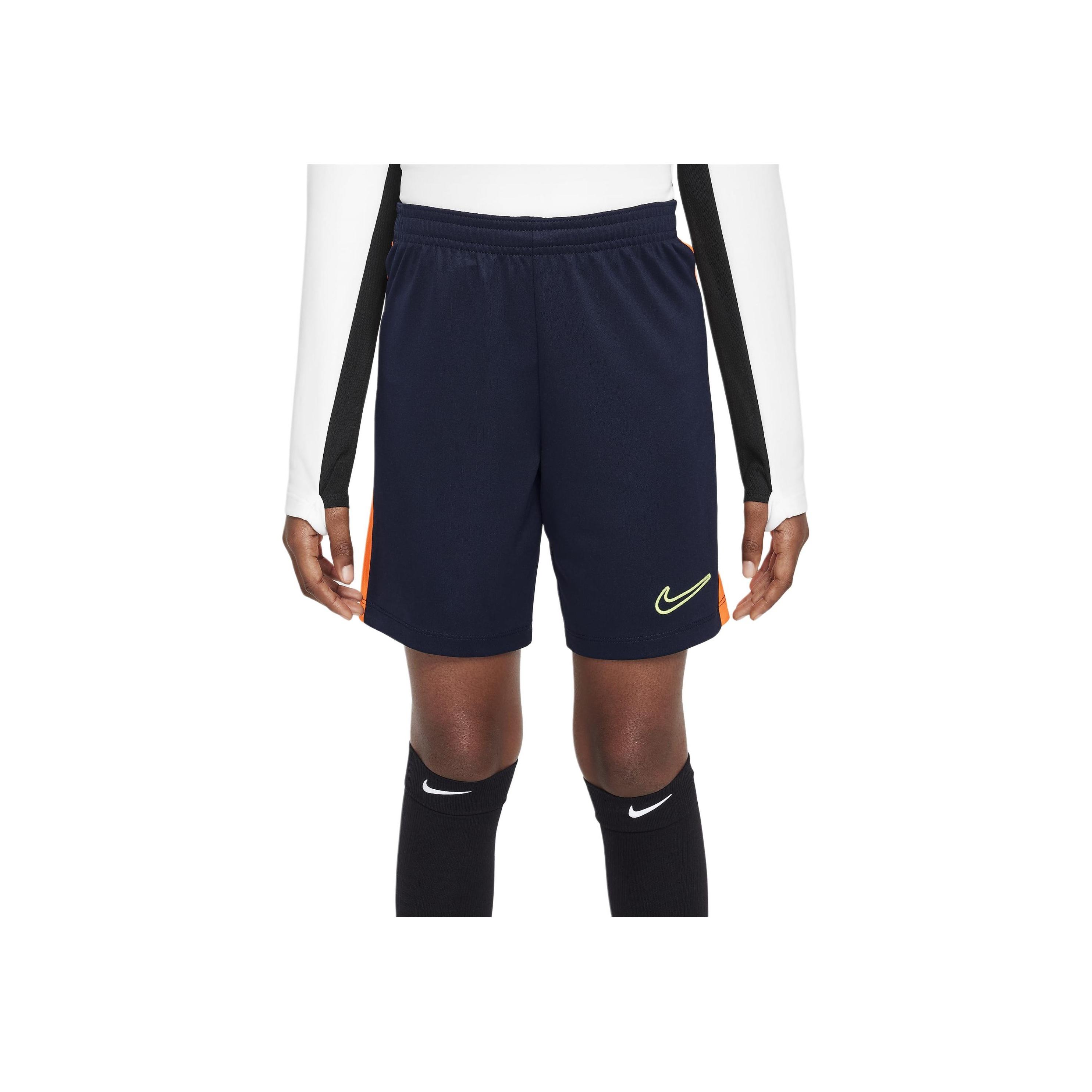 

Nike Dri-FIT Academy 23 Футбольные гладкие мягкие трикотажные влагоотводящие прохладные удобные шорты Детские шорты цвета обсидиан, оранжевый, ярко-фиолетовый DX5476-475 XL