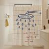 Waterproof Mold Resistant Floral Shower Curtain Blackout Bathroom Decor Liner with Flower Pattern