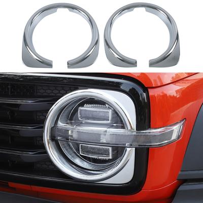 ABAIWAI For GWM WEY Tank 300 Tank300     2024 Car Accessories ABS Plastic Front Head Light Lamp Cover 2pcs