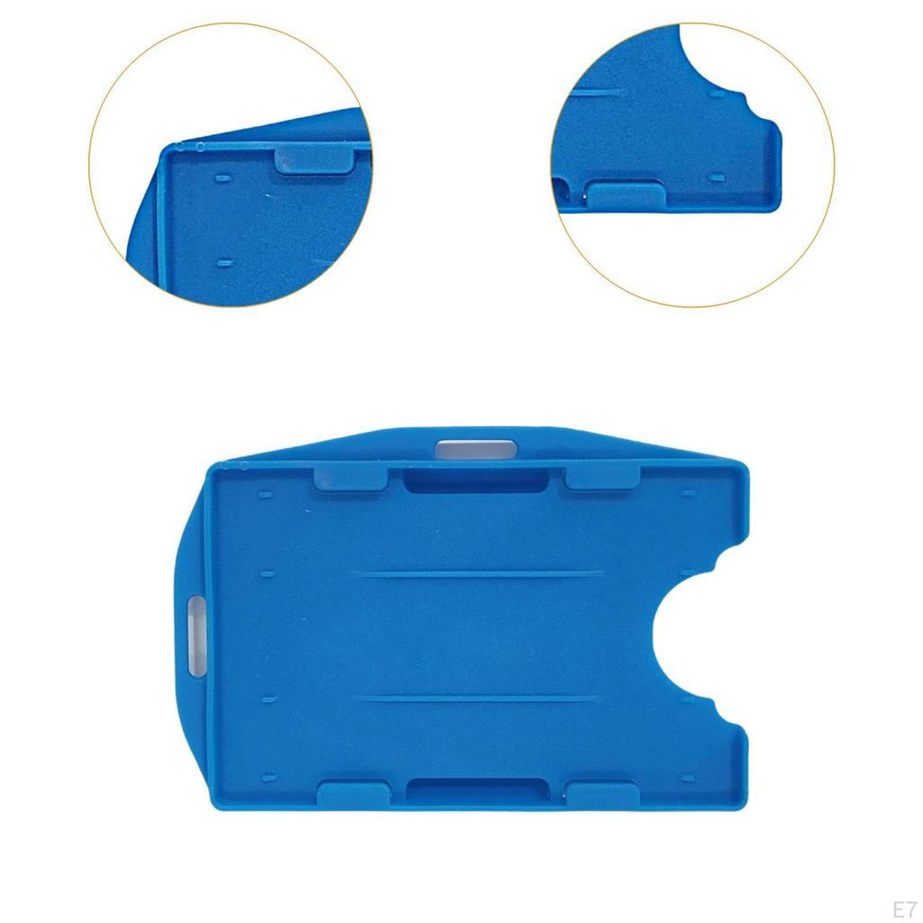 10 Pieces Double Sided ID Card Holder Heavy Duty Open Face for Lanyard Events