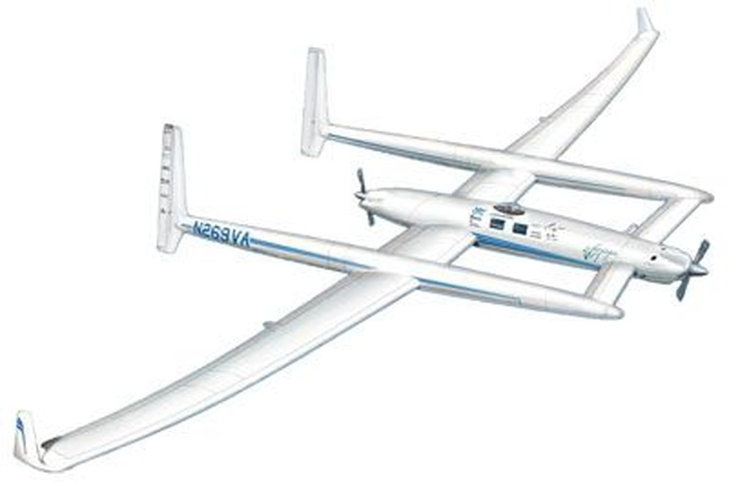 

Modelsbit Rutan the aircraft plastic model MVS72058 1/72 Voyager, record-breaking round-the-world (SOVA-M brand) (airplane)