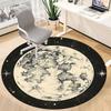 1pc Moon Celestial Office Round Area Rug,  Mat Suitable ForOffice, Under Office Chairs Bedroom Living Room Home Decor, Room Deco