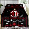 1PZ Coperta Morbida in Flanella Stampata Ac Milan per Camera da Letto Adulti Soggiorno Divano Campeggio Viaggio Regali per Fan Regali di Natale