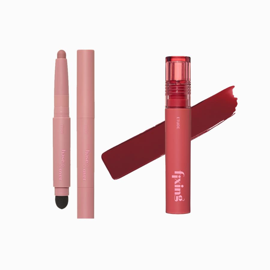 Etude Base & Over Lip Pencil #Pink Beige 1g + Fixing Tint 4g