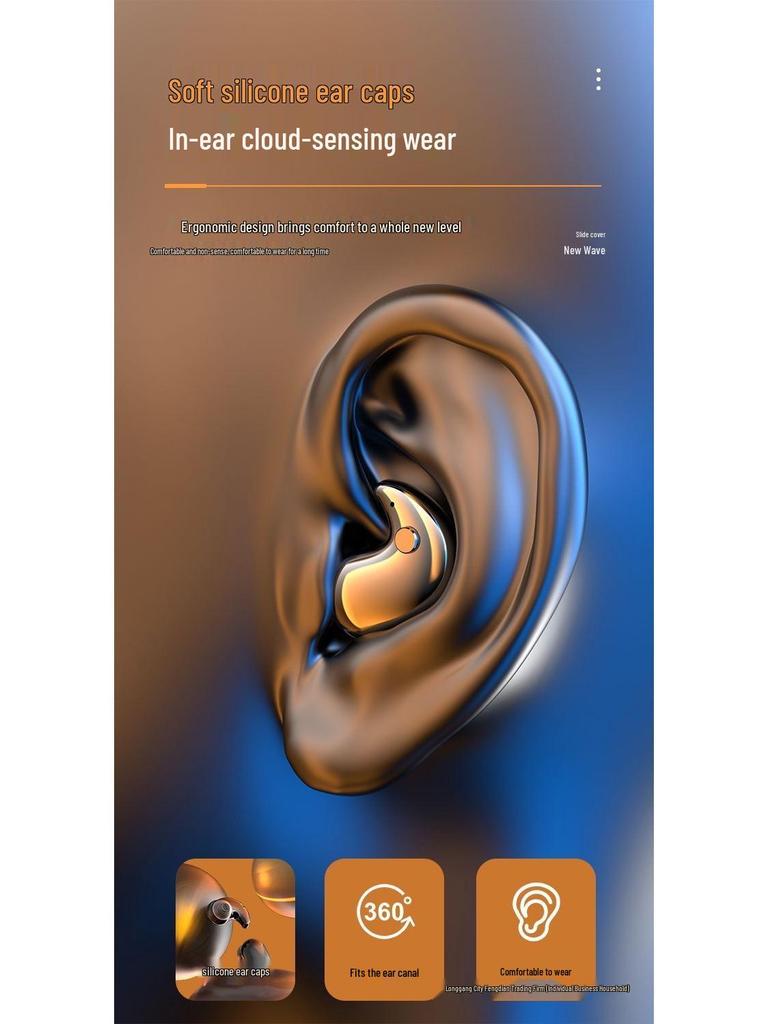 2025 Ultra-Thin Wireless Bluetooth Sleep Headphones: Comfortable, Non-Pressing In-Ear Design with Super Long Battery Life.