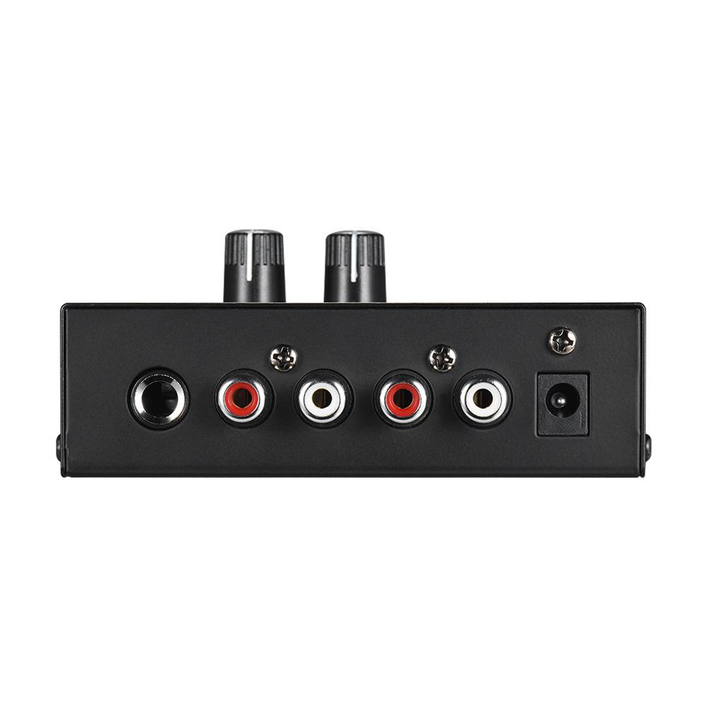PP500 Ultra-Compact Phono Preamp with Treble Balance Volume Adjustment -Amp Turntable Preamplificador with EU US Plug