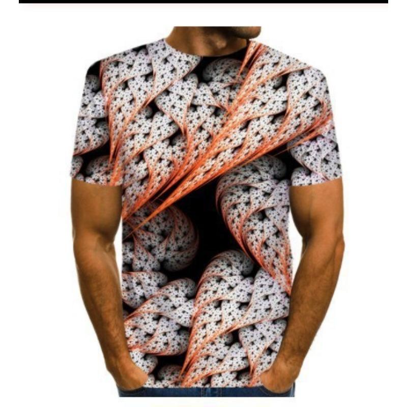 

Мужская повседневная футболка с коротким рукавом с цифровой 3D-печатью с крутым узором пламени, летняя футболка с коротким рукавом 6xl