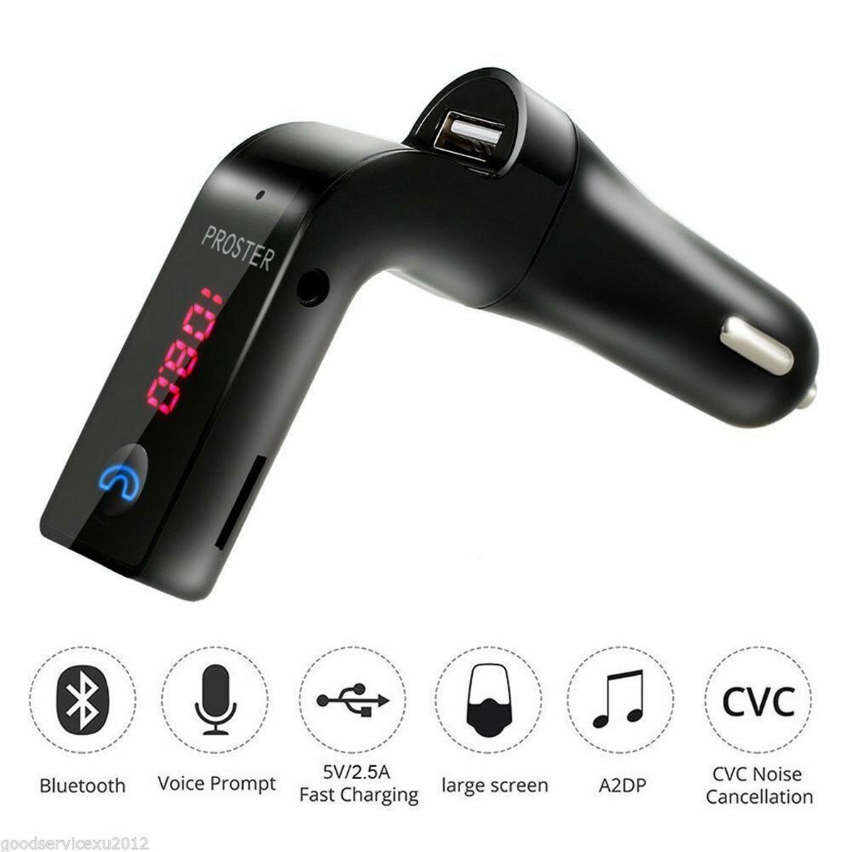 12V Car Lcd Wireless Bluetooth G7 Wma Mp3 Player Fm Transmitter Handfree Aux Kit