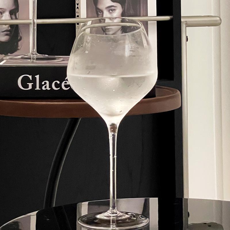 Slanted Mouth Crystal Wine Glass Set - Large, Modern, Creative Luxury Stemware