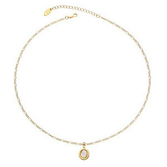 

Ретро Минималистичное Овальное Подвесное Ожерелье из Белой Ракушки - Европейский и Американский Дизайн