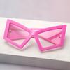 Black Full Frame Cat Eye Sunglasses With Uv400 Protection For Outdoor Travel And Stylish Occasions