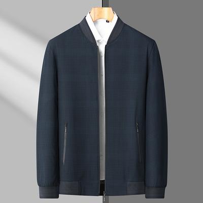 Giacca da Uomo Autunnale e Primaverile Giacca a Quadri Nuova Abbigliamento da Uomo Casual Autunnale Abbigliamento da Uomo di Mezza Età e Anziani