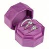 1 Pc Velvet Ring Box, 3 Slots Triple Slot Ring Box Wedding Day Ring Box For Wedding Ceremony Wedding Ring Holder Ring Box For Wedding Proposal