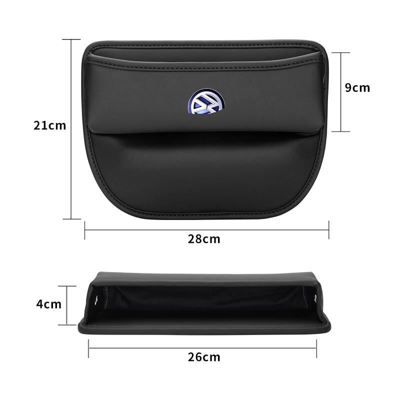 1PC Leather Car Logo Seat Organizer Box For Volkswagen VW Scirocco Jetta Beetle Golf CC Sharan Touran Auto Interior Accessories