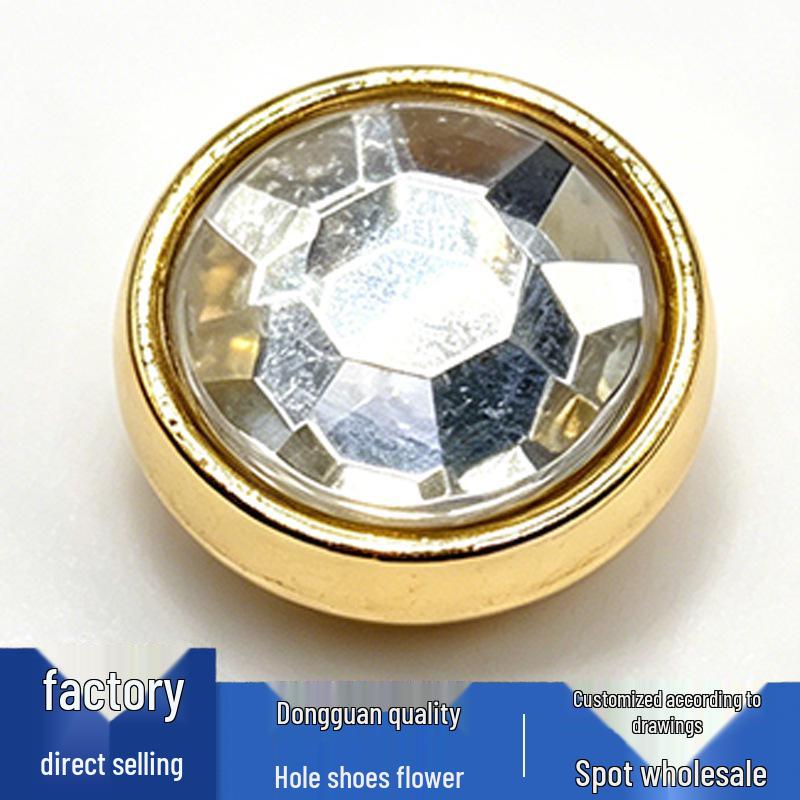 Flower Rhinestone Shoe Charms: Cute Metal Buckles for Crocs