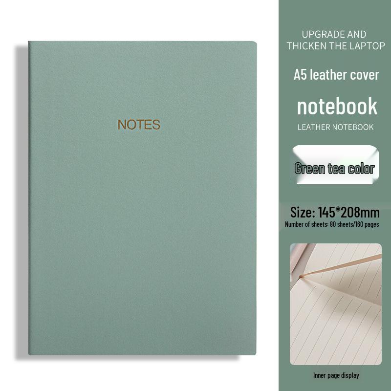 A5 Morandi Colors Leather Business & Student Notebook