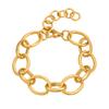 Titanium Steel Stainless Steel Embossed Interlocking Bracelet Plated 18K Gold, Women'S Jewelry 2341