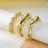Vintage Punk Irregular Metal Chunky Bracelet for Women Exaggerated Geometric Smooth Heavy Cuff Bangle Hip Hop Party Jewelry Gift