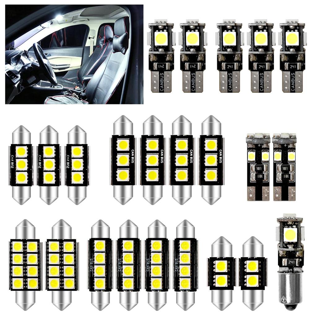 23pcs LED Room Lamp Set for T10 2835 BA9S T10 5050 T10 31mm 36mm