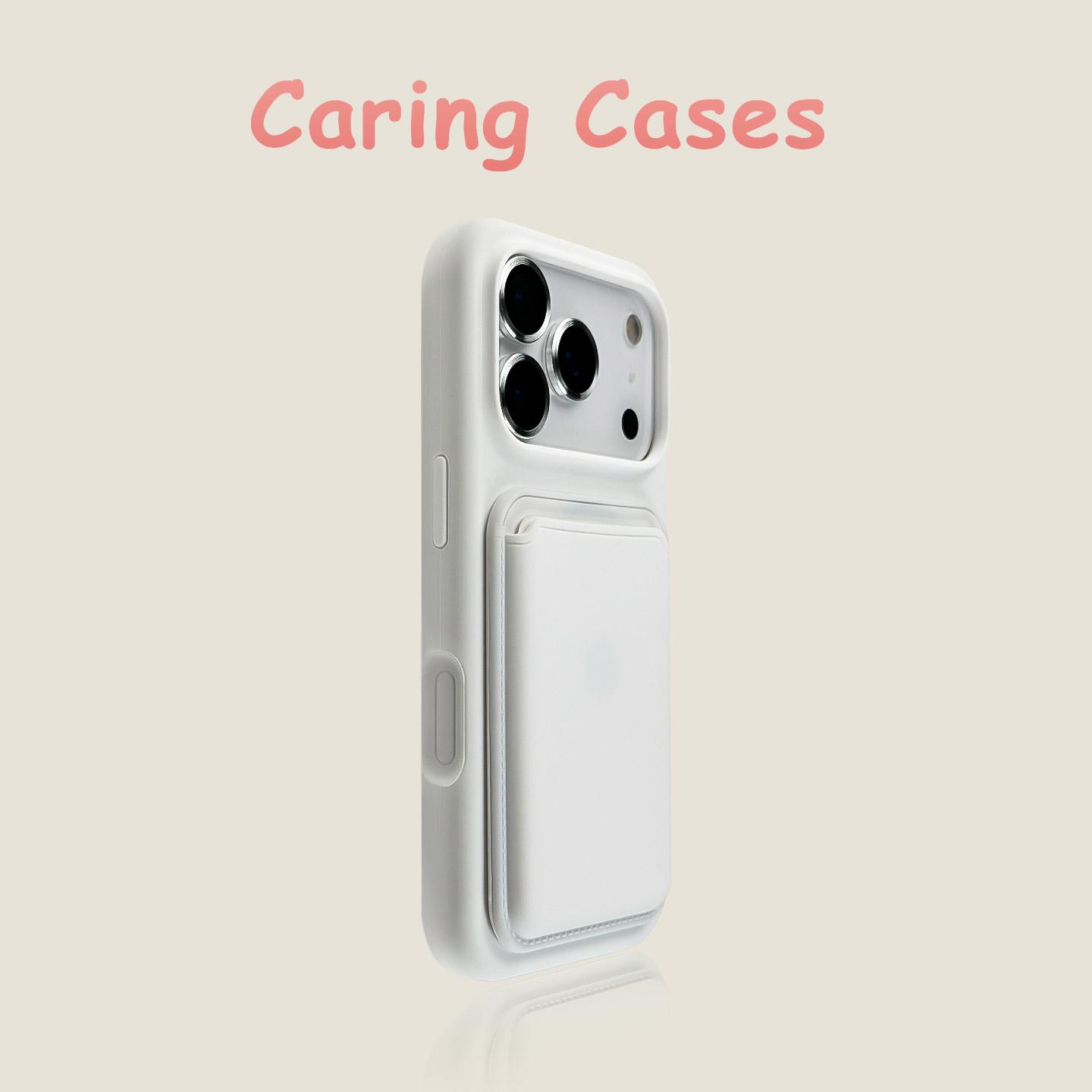 

For iPhone 17 16 15 14 13 12 11 Case Blush Pink White MagSafe Wallet Liquid Silicone Shockproof Camera Lens Cover iPhone 12 Pro білий