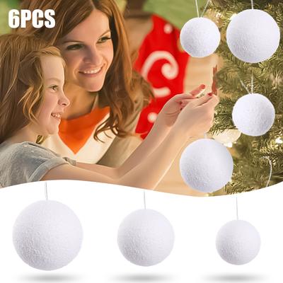 6PCS Noel Ağacı Köpük Kartopu Kolye