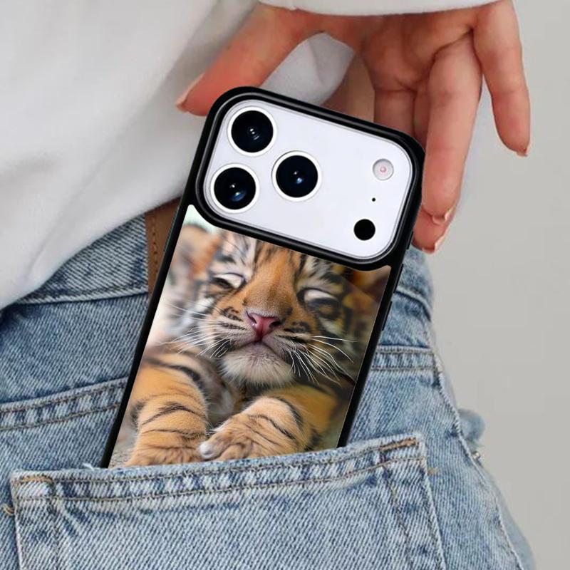Zoo Animals 1 Tiger Cubs Phone Case for iPhone 17ProMax 12 13 14 15 16e 17 Pro Max Plus Air Cover