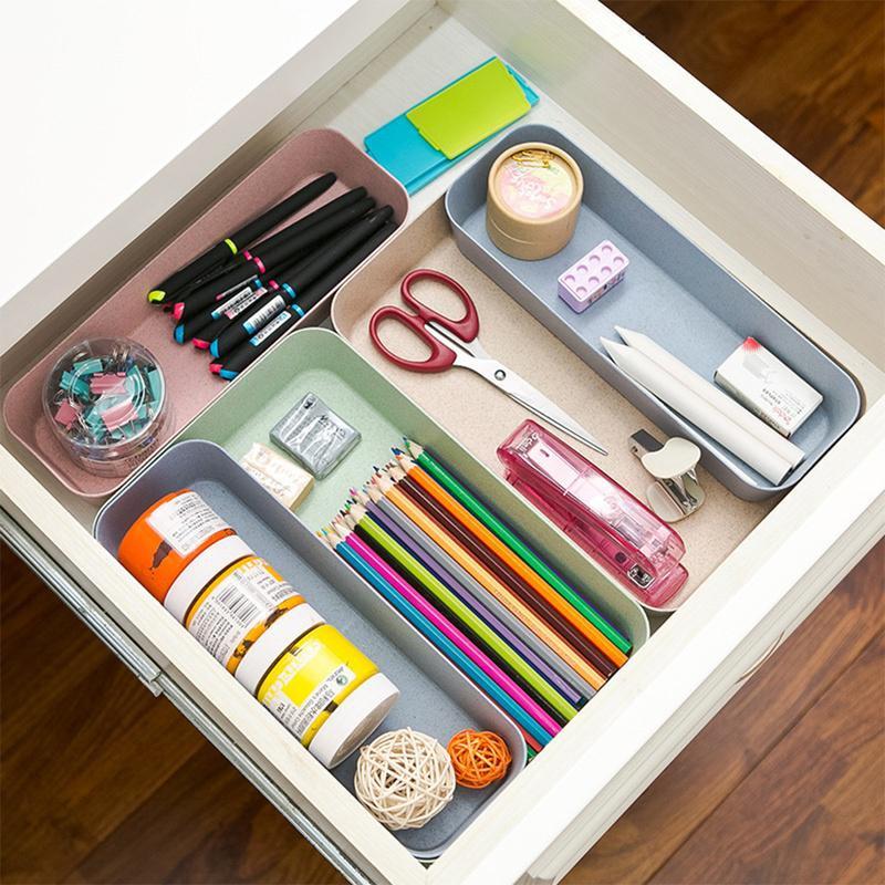 1PC Plastic Kitchen Drawer Storage Tray Organizer Storage Divider Kitchen Tools Grocery Storage