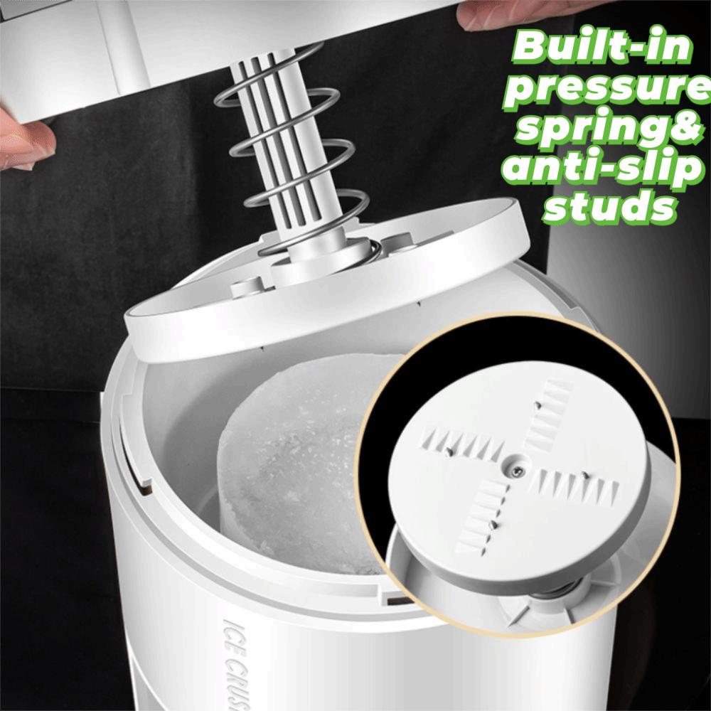 Manual Ice Shaver Pressure Spring Anti-Slip Design Ice Crusher  Easy To Clean