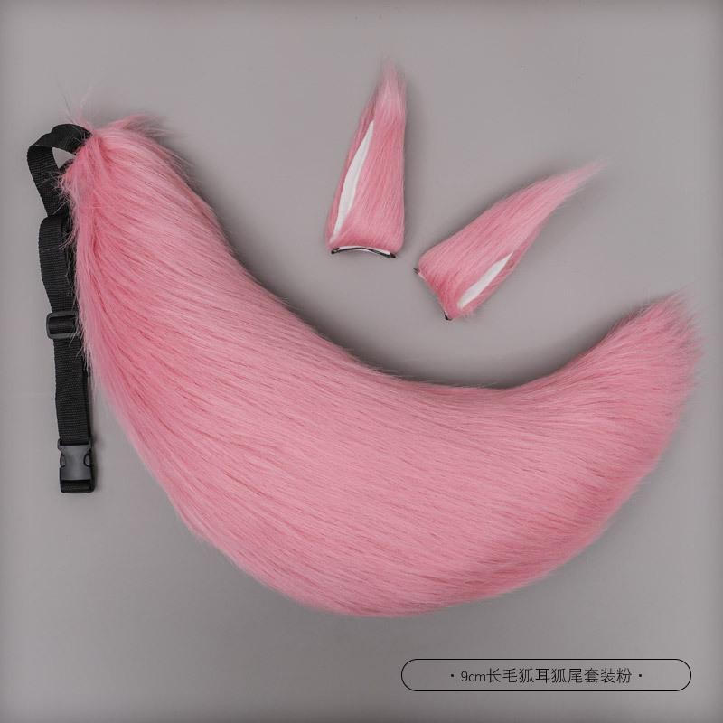 Animal Fox Furry Ear Headband Tail Furry Cosplay Lolita Cute Cat Ears Hairpin Tail Props