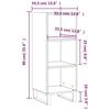 VidaXL Buffet blanc brillant 34,5x32,5x90 cm bois d'ingénierie 828758