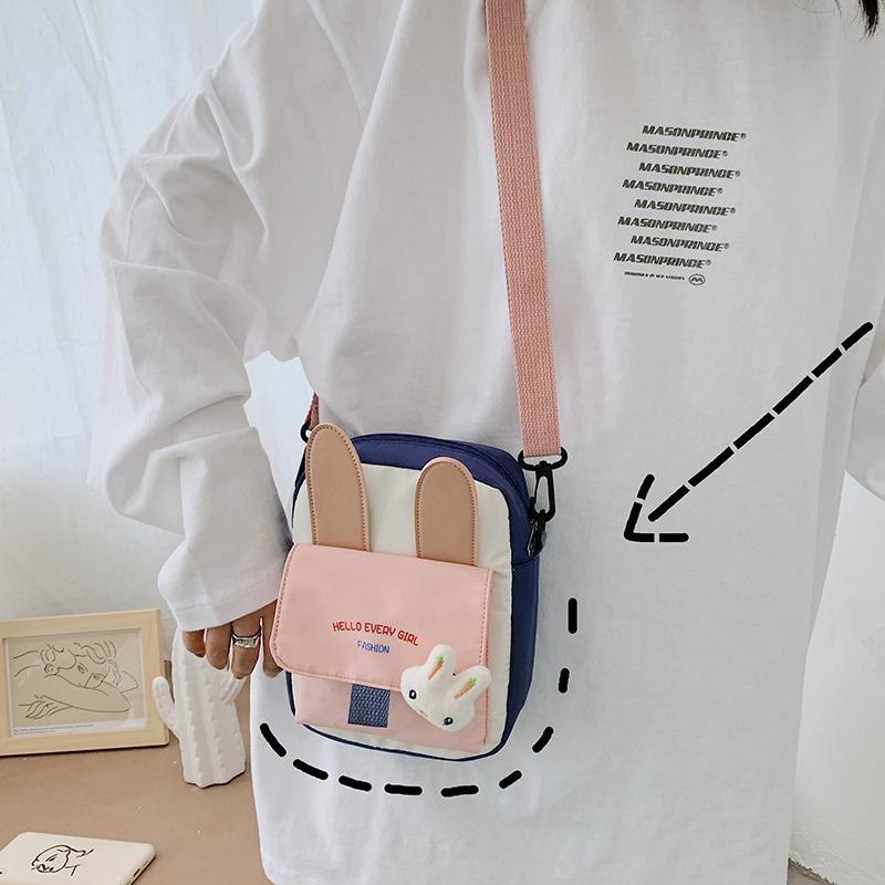 

Women s bag new small square bag fashionable contrasting color shoulder bag original messenger bag розовый