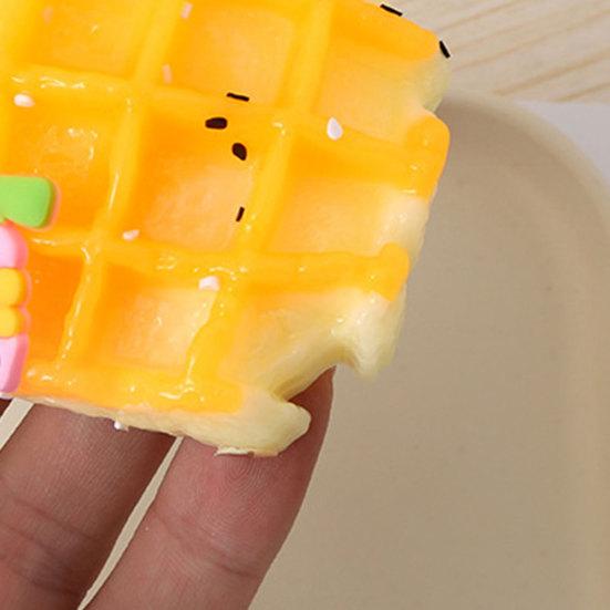 Stress Relief Croissant Squeeze Toy Waffle Donut Cheese Bread Sensory Toy Simulated Food Pinch Fidget Toy Decompression Tools