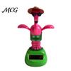 Durable Solar Dashboard Ornament Crane Bobble Head Car Decor, Cute Animal Ornament, Interior Decoration, Creative Home Office Gift Bright Rose