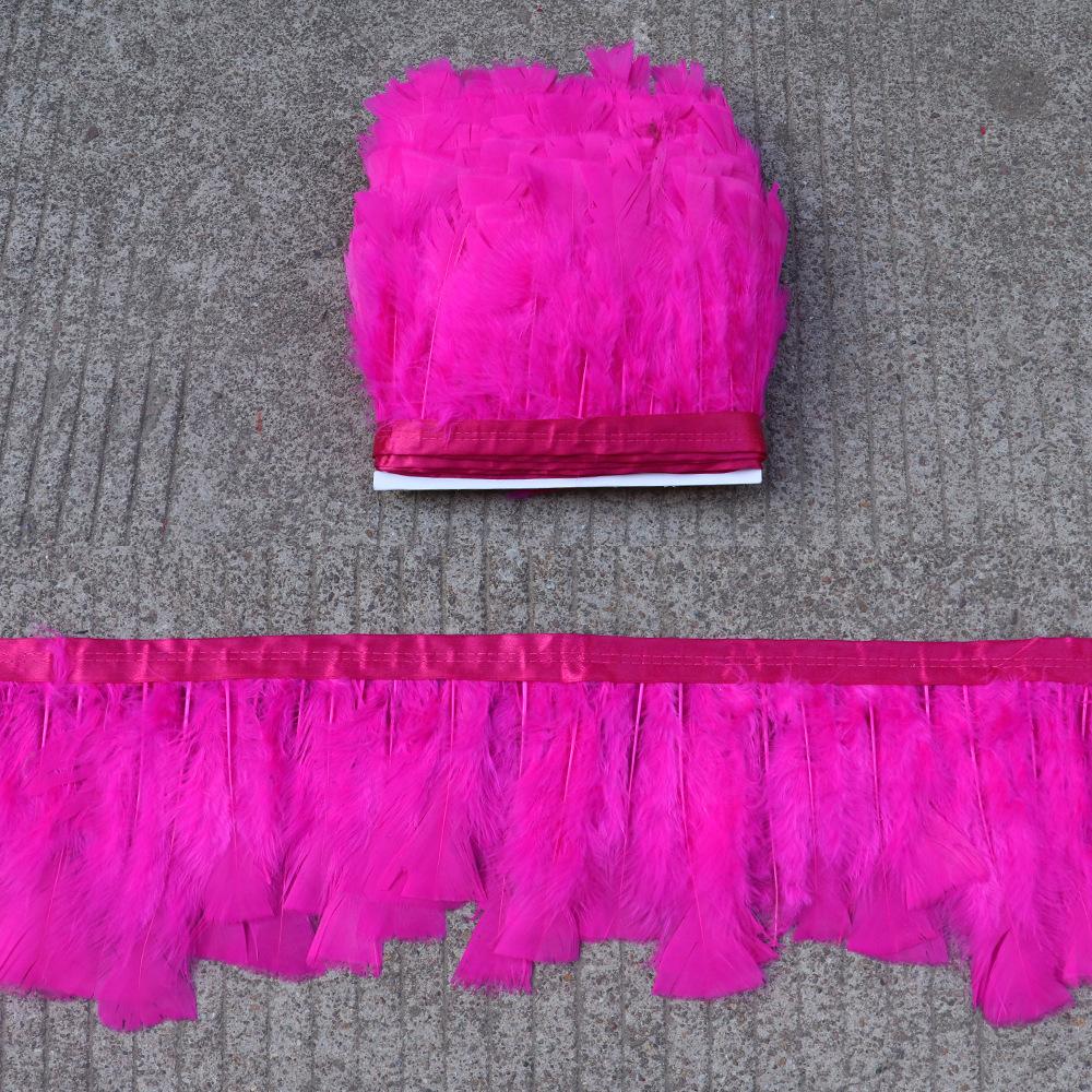 Long Large Flat Cloth Edge Diy Colorful Feathers Handmade Turkey Feathers 10m