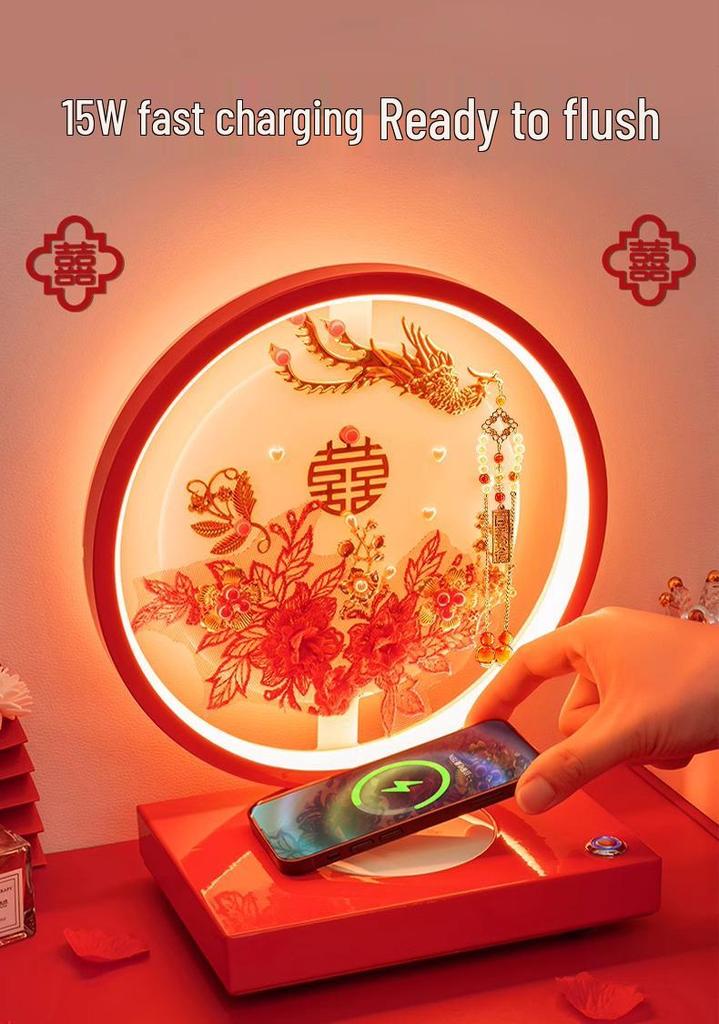 LED Bluetooth Night Light: Wedding Gift for Newlyweds, Bedside Lamp for Bedroom or Wedding Celebration
