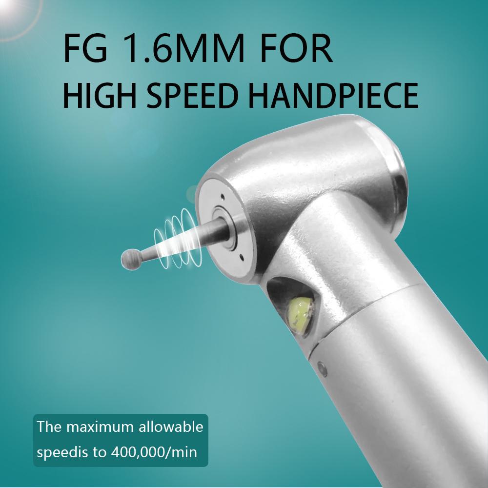 50pcs Dental High Speed Burs High Speed Handpiece Turbine Diamond Burs Diamond Polishing Tooth Preparation Dentist Material