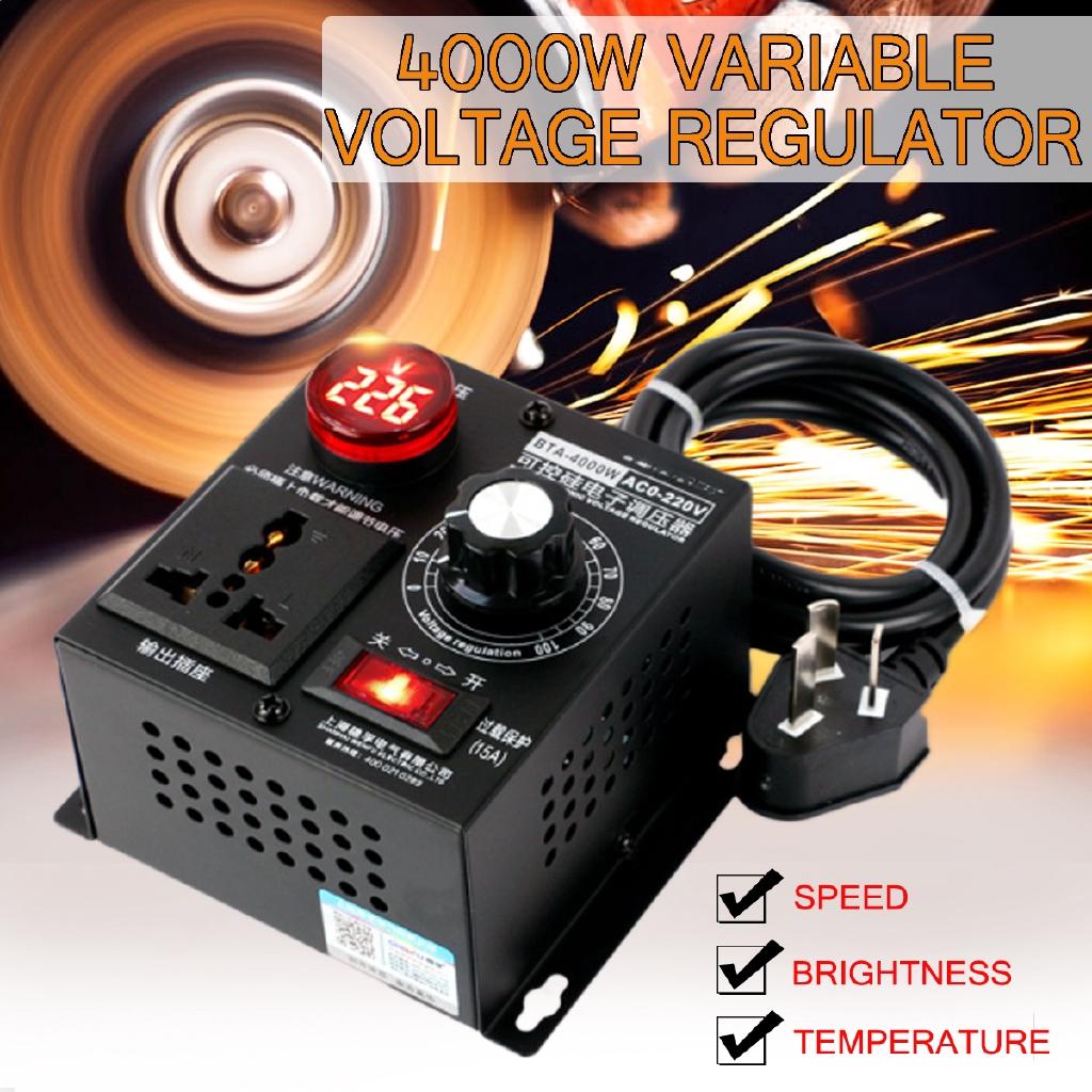 220V AC 4000W Control Controller Variable Voltage Regulator Motor Speed Fan