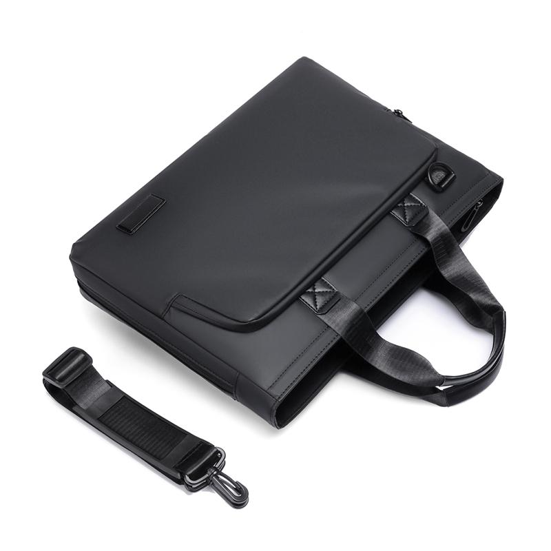 Men's Business Briefcase Large Capacity Expandable Computer Bag Shoulder Crossbody Handbag