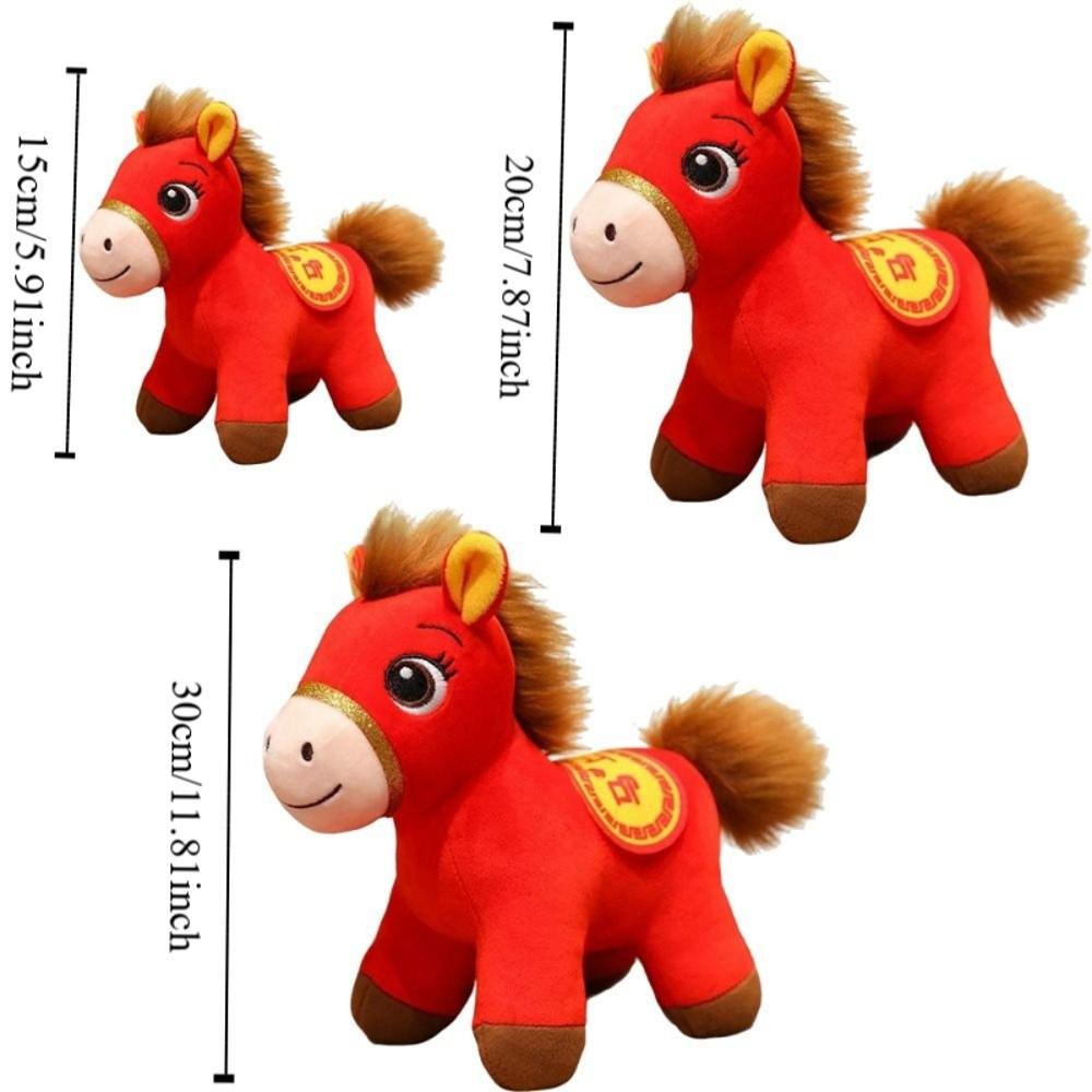 2026 Horse Year Plush Horse Doll Letter Print Horse Stuffed Animal Children Toys