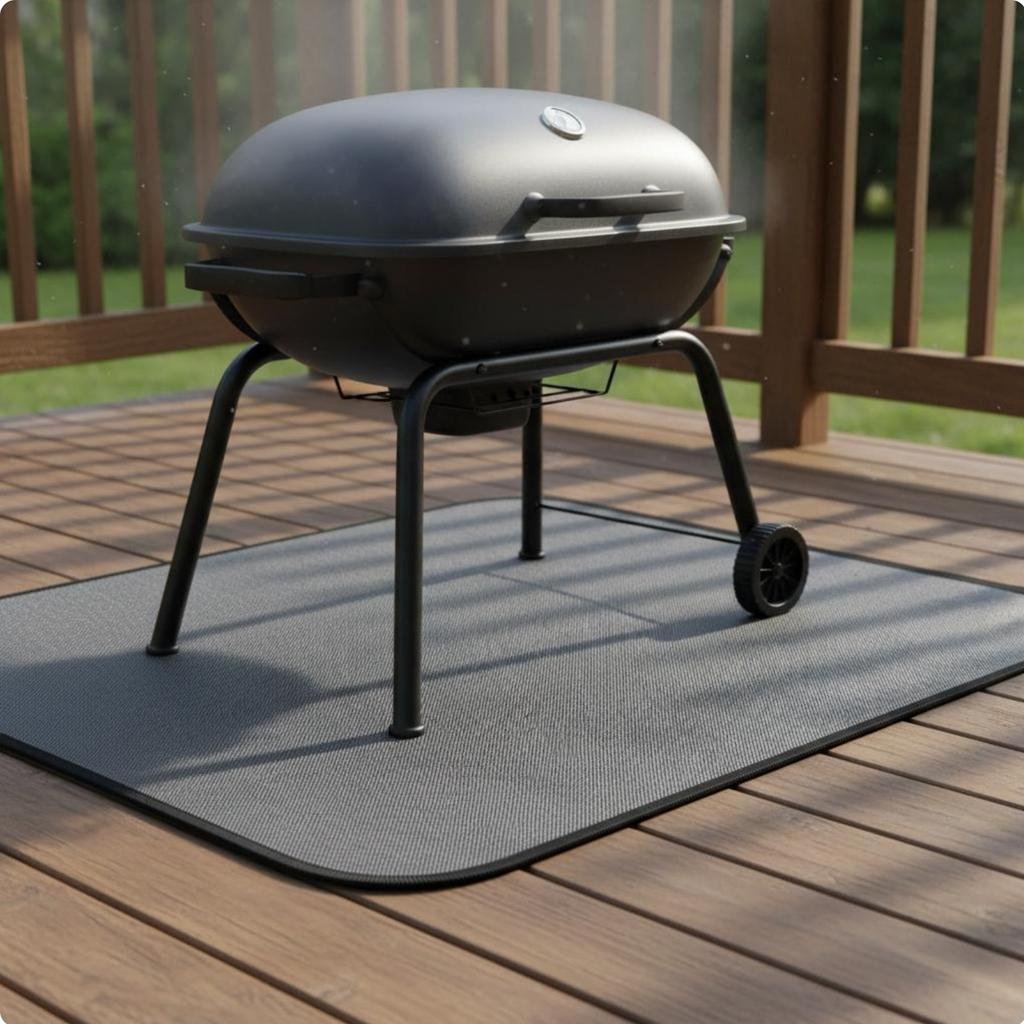 Silicone Fire Fireplace Mat Reusable Fireproof BBQ Mat Flame Retardant Deck Protector Portable Fireproof Deck Protector