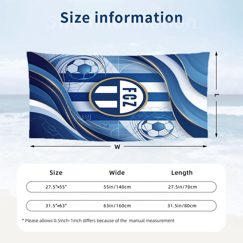 Telo Mare Asciugatura Rapida Stampa FC Zürich Microfibra Assorbente Portatile da Viaggio Asciugamano per Nuoto
