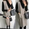 Abito Gilet di Lana Sottile Senza Maniche Casual da Donna Autunno e Inverno
