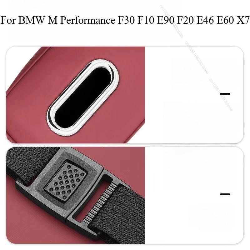 Car Tissue Box Car Interior Accessories For BMW M Performance F30 F10 E90 F20 E46 E60 X7 Leather Tissue Storage Bag Kleenex Case