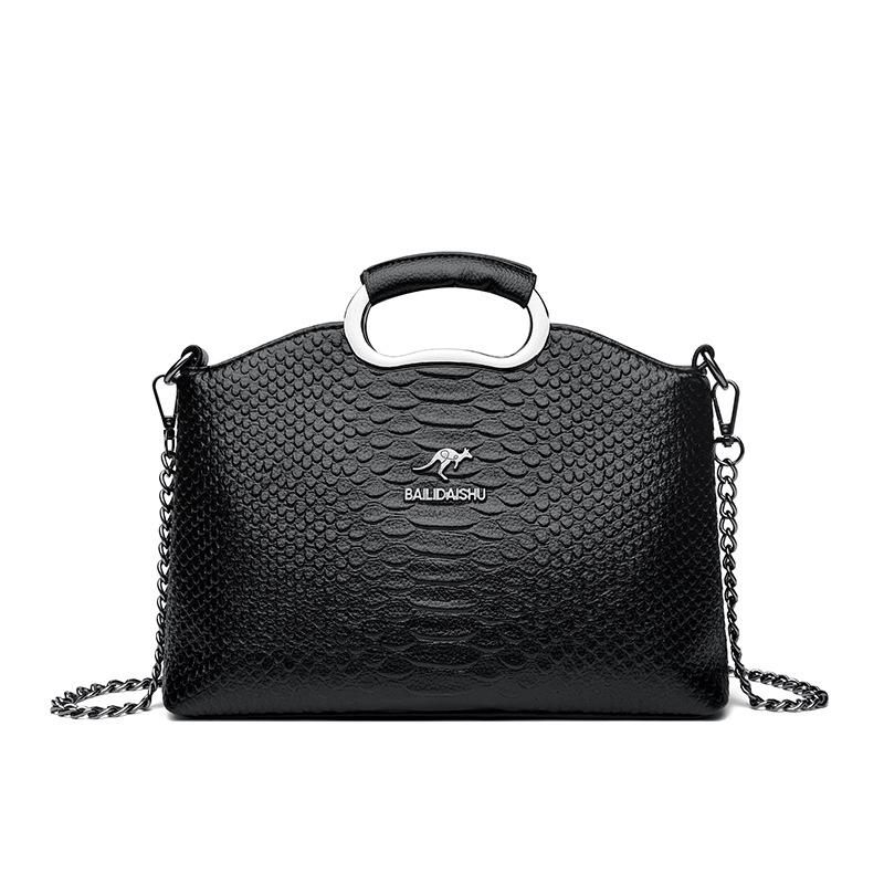 

Bucket Bag Middle-aged Bag Women s Single-shoulder Crossbody Bag Large-capacity Handbag чорний