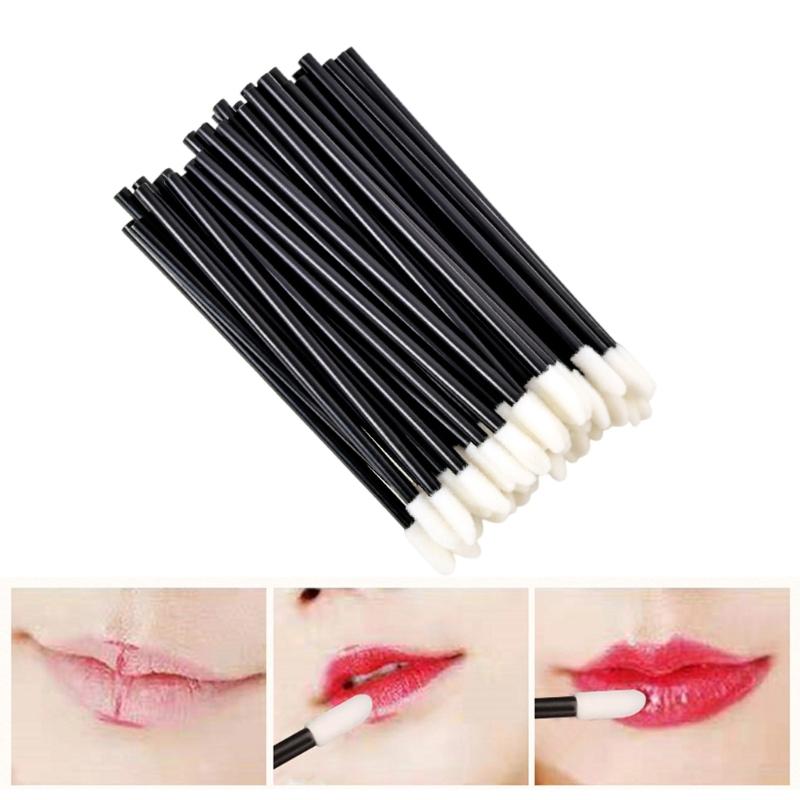 50 Pieces Disposable Lip Brushes Lipstick Gloss Brush Concealer Brush Lip Glossy Applicator Wand Makeup Tool for Woman