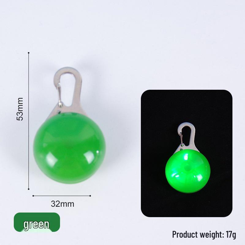 Glow-in-the-Dark Dog Pendant: Anti-Lost Battery-Powered Lightweight Pet Collar Light for Evening Walks