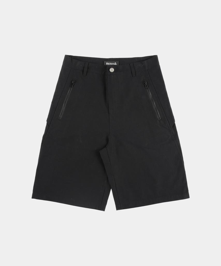 Haisan Hidden Pocket Bermuda Shorts Black