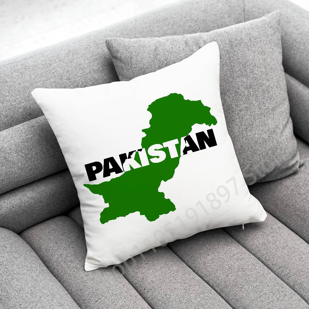 Pakistan Passport Map Flag Throw Pillow Case For 30cm 40cm 45*45cm 50cm 55cm Square Sofa Pillowcase Shell