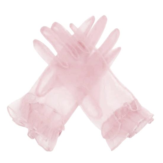 

Жіночі прозорі короткі рукавички з воланами з тюлю, ретро-стиль, весільні, для випускного, вечірні, косплею, вечірки, сценічного костюма